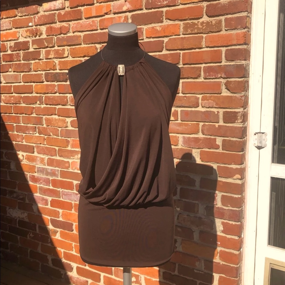 EUC chocolate brown mini dress
